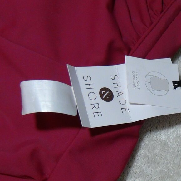 Shade & Shore Women's One Shoulder Twist Cut-out One Piece Swimsuit Purple M L - Picture 7 of 16